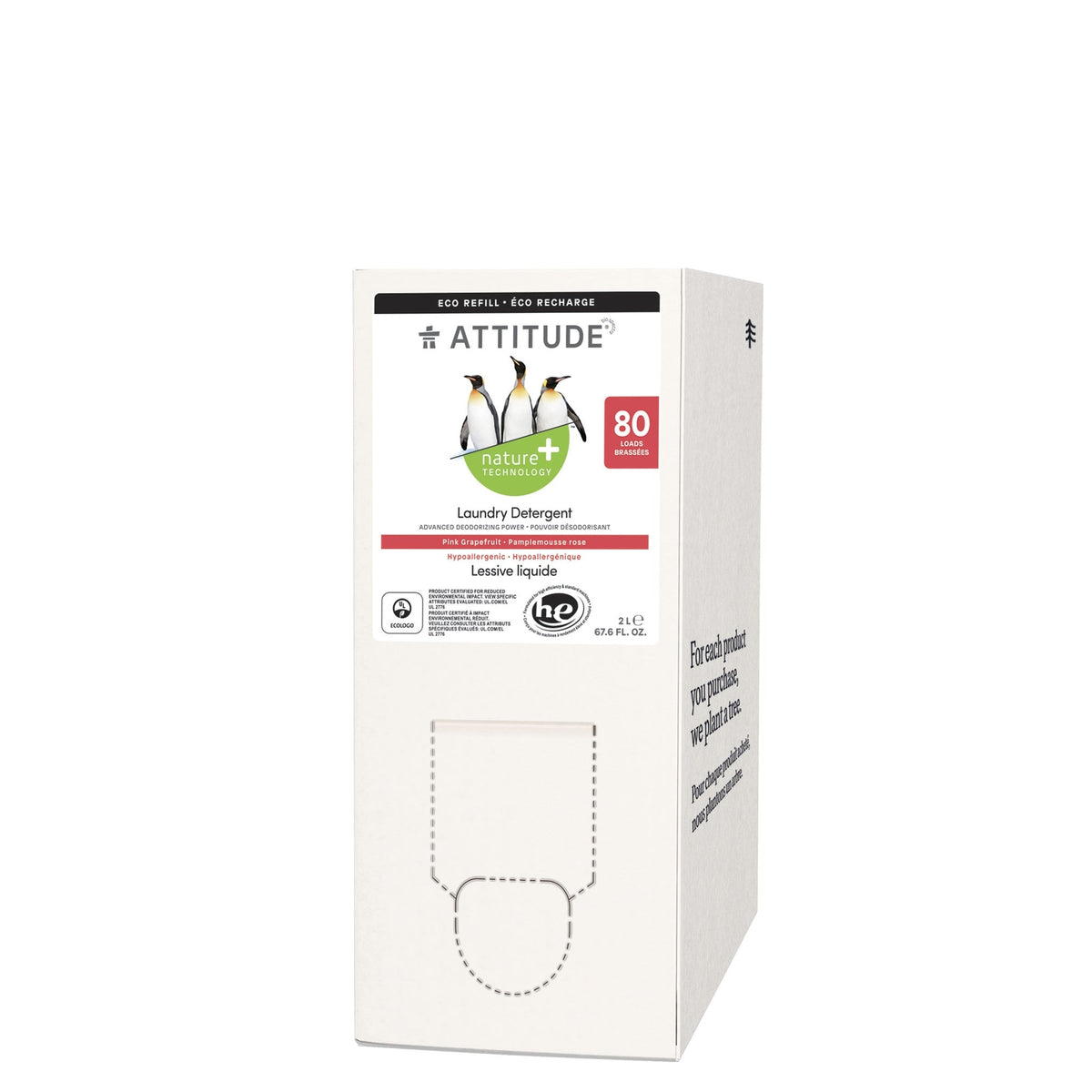 wtlmory Nature+ Technology Laundry Detergent 80 loads - Pink Grapefruit 82026_en?_main? Pink Grapefruit / Eco-Refill 80 loads